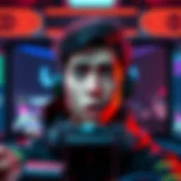 Character with Assigned Photo A character on screen with a photo assigned to its face, showcasing realistic expressions in a gaming environment.