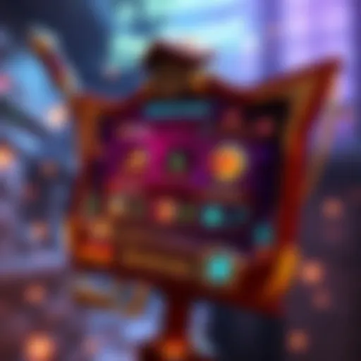 A screenshot showing the UI of 'Trenchcoat Adventurer' with colorful effects triggered by mouse events, enhancing the visual aesthetics.