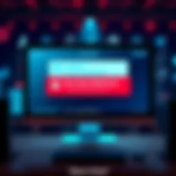 Chat Platform Service Check A computer screen showing a chat platform with an error message indicating service issues