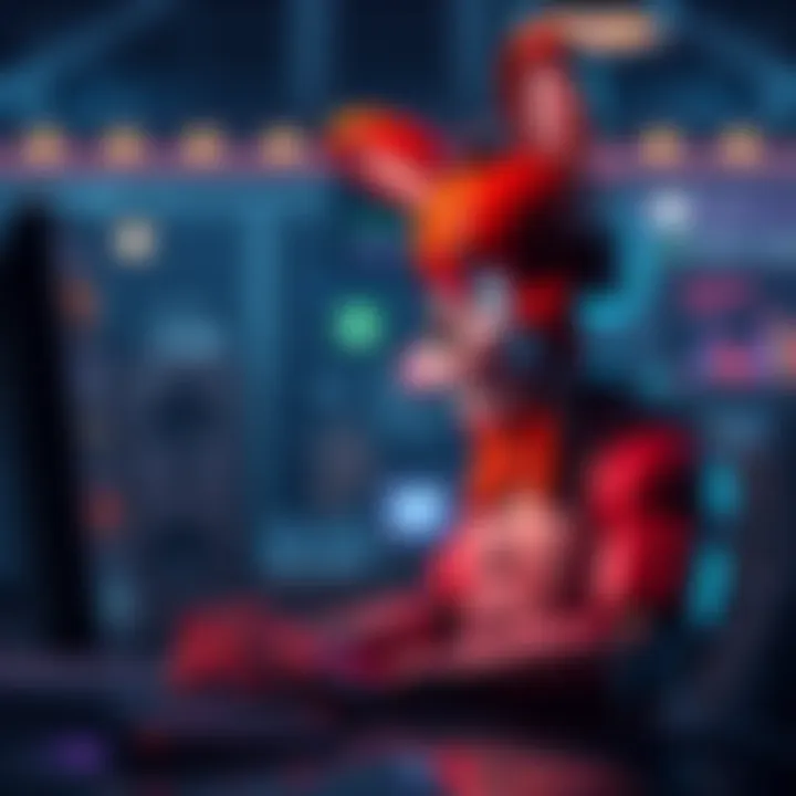 A person chatting with a digital bot resembling Michael Afton from FNAF, with nostalgic elements in the conversation interface