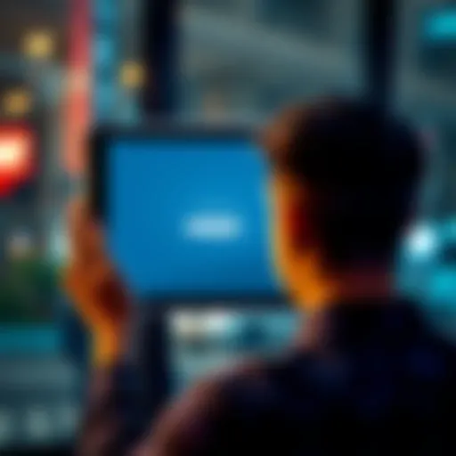 A frustrated person staring at a frozen loading screen of the Chat GPT app on an iPad