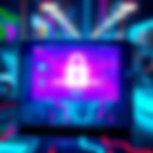 A graphic showing a locked chat window with a password symbol, representing privacy in digital conversations.