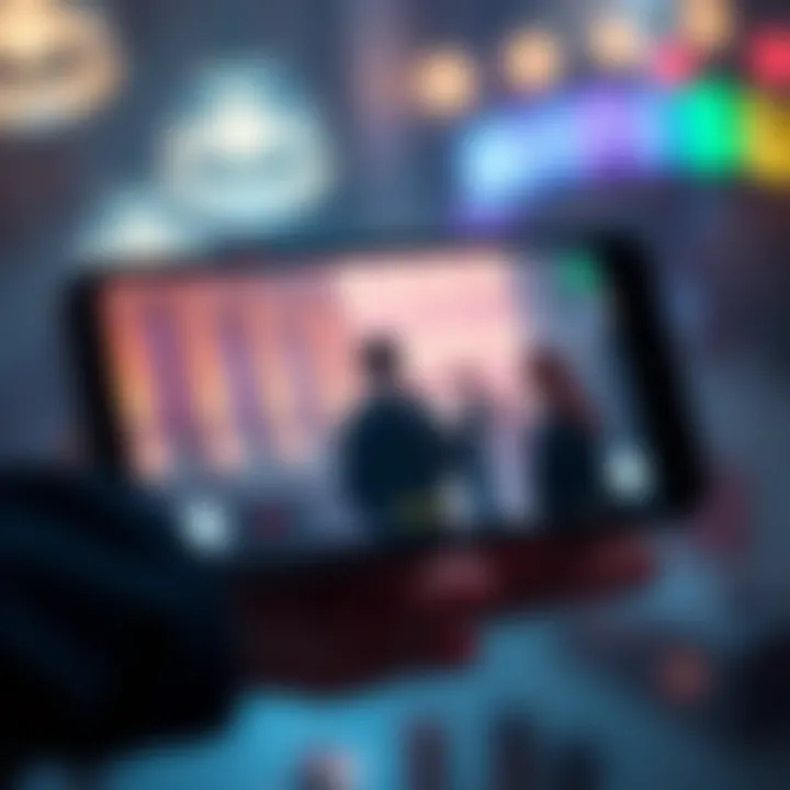 A smartphone screen showing a simple chat interface with characters interacting directly, no roleplay elements present