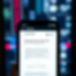 A smartphone screen showing a messaging app with a notification about chat limits