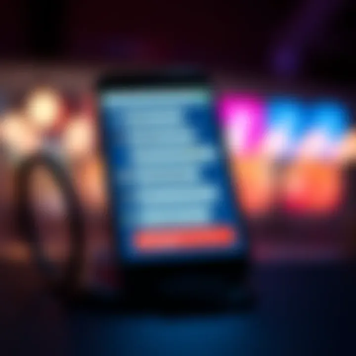 A smartphone screen showing a chat app interface with empty conversation lists and a confused user. Notifications about missing messages are displayed.