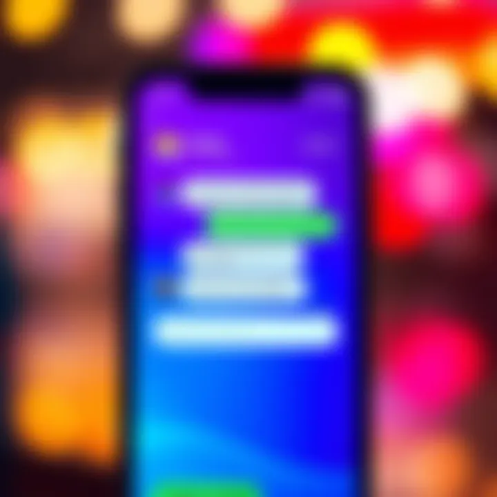 A smartphone screen showing a new chat interface with user-friendly layout features.