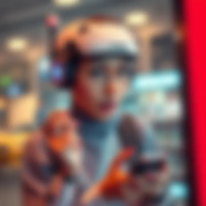 A person surprised by a chatbot's unexpected greeting during a text chat on their phone.