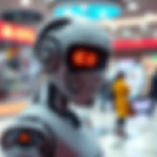 A modern chatbot interface showing emotive responses to customer inquiries, highlighting its personality traits in a shopping context.