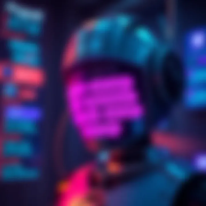 A chatbot interface showing repeated phrases in speech bubbles, symbolizing user frustration with the lack of language control.