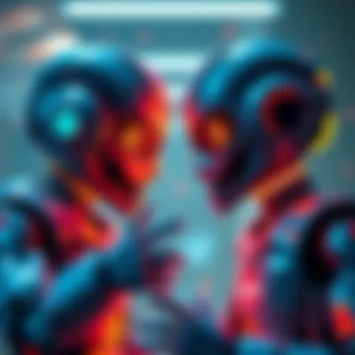 Two chatbots named 'Discontinued' and 'Censored' involved in a heated online discussion