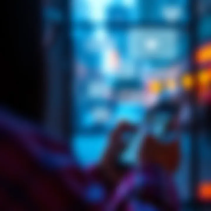 A person using a dating app on a phone, with AI chat bubbles illustrating complex conversations.