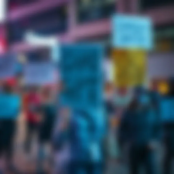 ChatGPT 4o Retirement Protest A group of people holding signs demanding the retention of ChatGPT 4o, showing their frustration and support for a petition outside an OpenAI office.