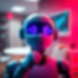 A robot expressing interest in people's decisions, symbolizing engagement and conversation closure.