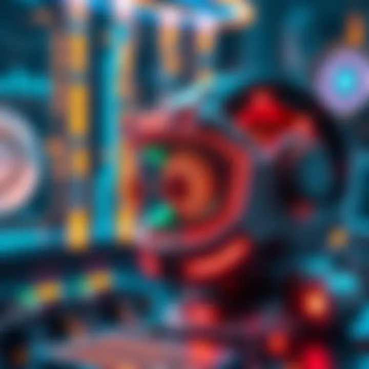 A futuristic representation of ChatGPT-7 with glowing AI elements and advanced technology visuals in the background