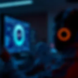A person interacting with a computer screen displaying the ChatGPT logo, illustrating free access to AI services.