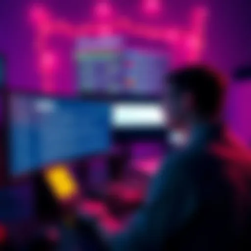 A frustrated user looking at a computer screen displaying error messages related to ChatGPT.