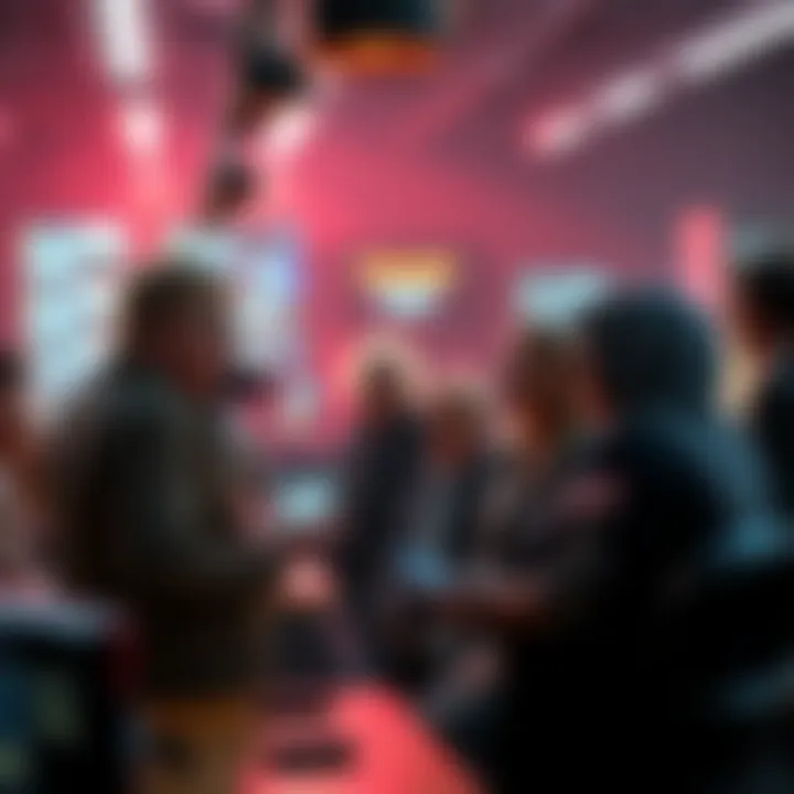 People discussing the backlash of ChatGPT in a tech setting related to Trump.