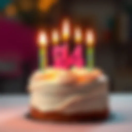 A digital representation of ChatGPT with a birthday cake, symbolizing its claim of being 24 years old. The cake has candles on it, highlighting the age claim.