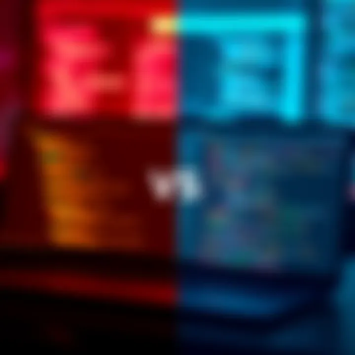 A side-by-side comparison of ChatGPT and Codex interfaces with coding elements.