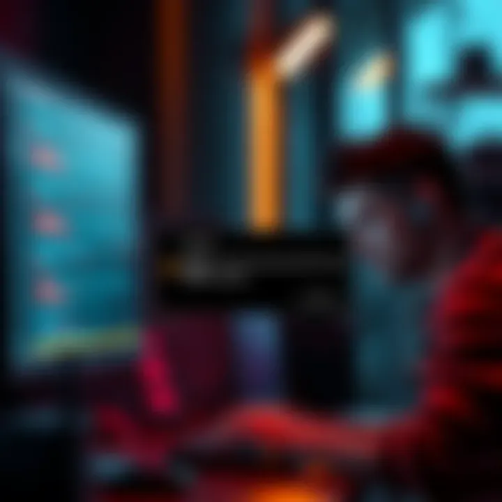 A computer screen showing an error message from ChatGPT with a worried user in the background.