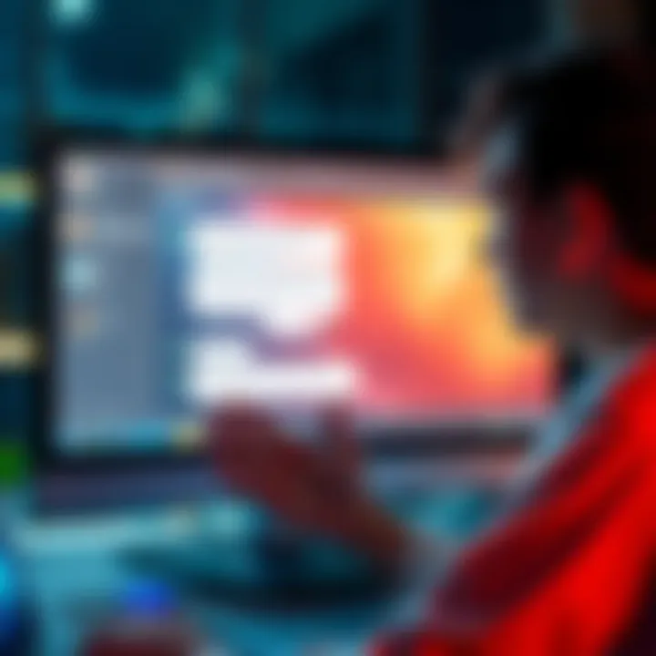 A person chatting with a digital assistant on a computer screen, expressing curiosity about responses.