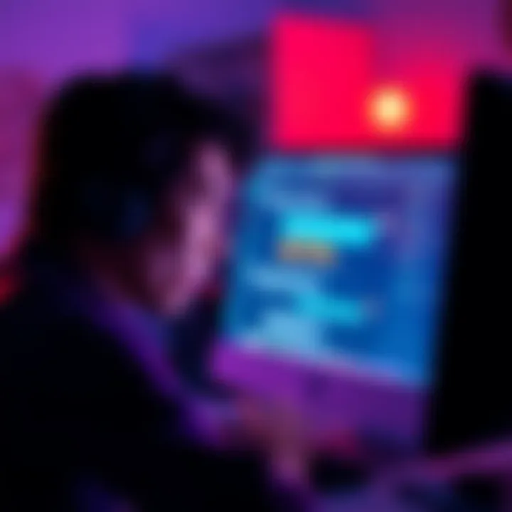 A person looking frustrated at a computer screen with a chatbot interface open, indicating a lack of responses.