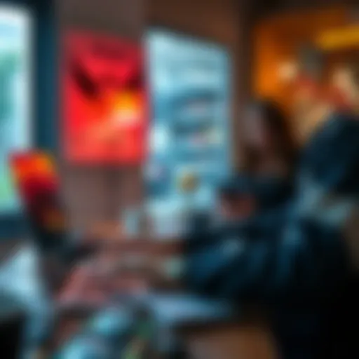 Person providing messy, detailed context to ChatGPT on a laptop, showcasing better interaction and output quality