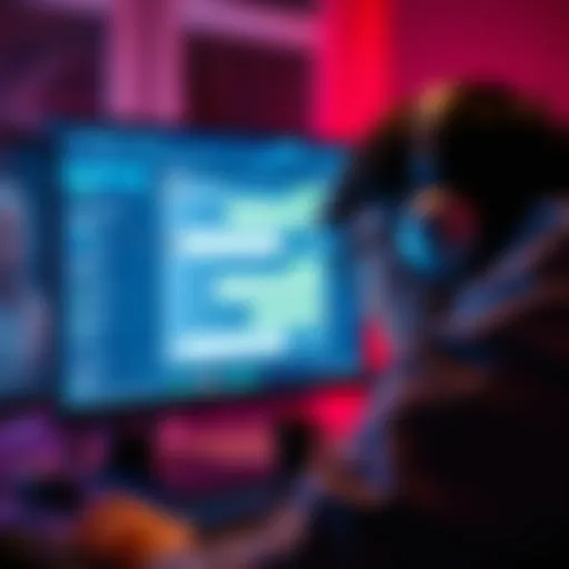 A graphic showing a concerned person looking at a computer screen with ChatGPT interface, highlighting a decline in performance discussions in forums.