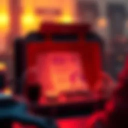 A digital representation of ChatGPT analyzing markdown files from a zip folder, with icons representing project management and character profiles.