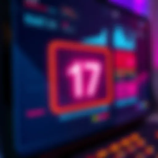 A visual representation of ChatGPT's interface showing the number 17 being highlighted, illustrating the preference for this number in its responses.