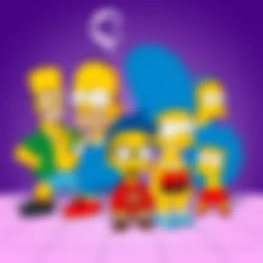 ChatGPT Inspired Simpsons Characters Illustration of creative characters inspired by The Simpsons, showcasing a colorful animated style with exaggerated features and quirky expressions.