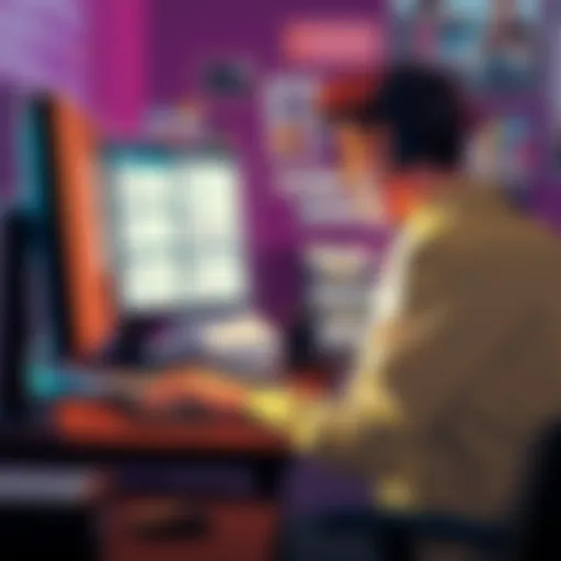 A person sitting at a computer looking frustrated while reading user comments about ChatGPT on a forum
