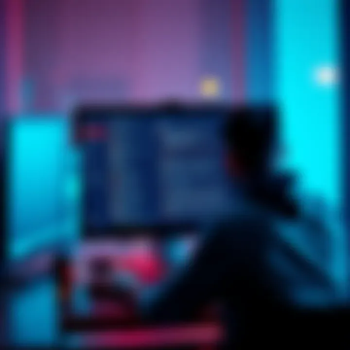 A computer screen showing missing chat logs, with a concerned user looking at it