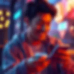 Chatting with Rancecascho A person engaging in a warm conversation while holding a phone, showing character insights from Rancecascho