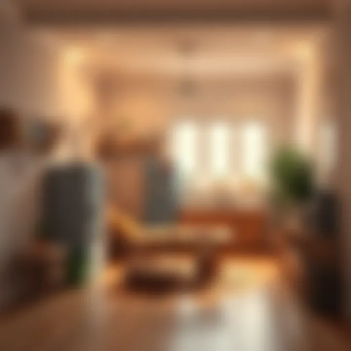 A digital rendering of a nostalgic childhood home with a cozy kitchen corner, showcasing memories and warmth