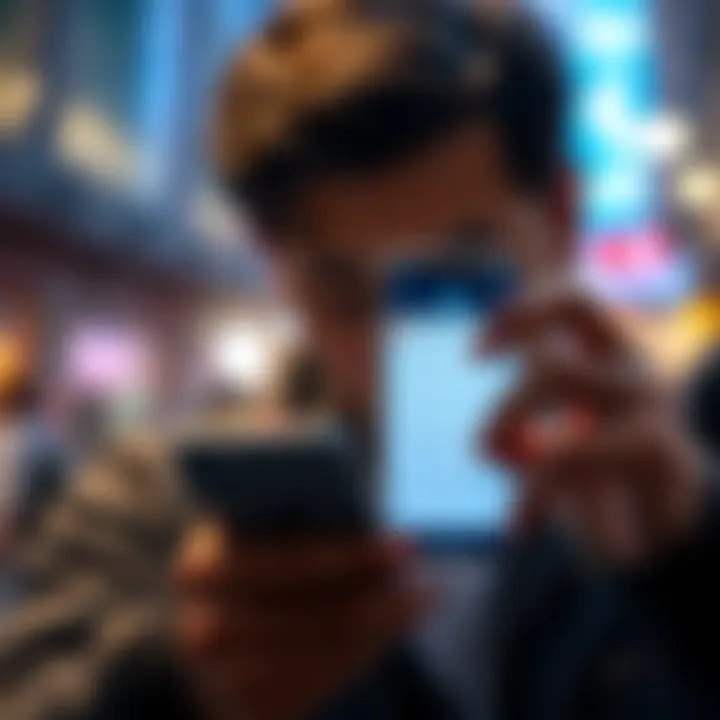 A person from Chile viewing a confusing message notification on their smartphone, showing concern about message blocking.