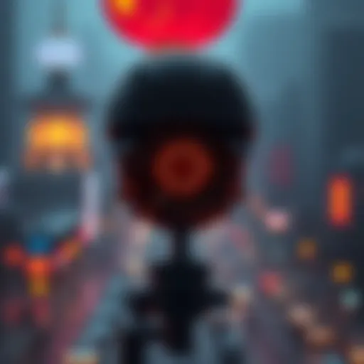 A visual representation of China's AI technology monitoring dissenters worldwide, symbolizing the suppression of free speech.