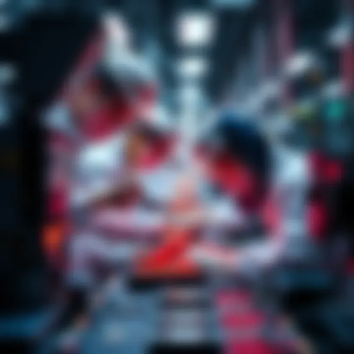 Workers in a semiconductor factory assembling chips with advanced technology, showcasing China's growing capabilities in the semiconductor market.