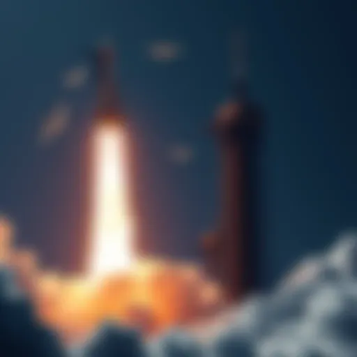 Rocket launches satellites into space for the world's first orbiting supercomputer project.