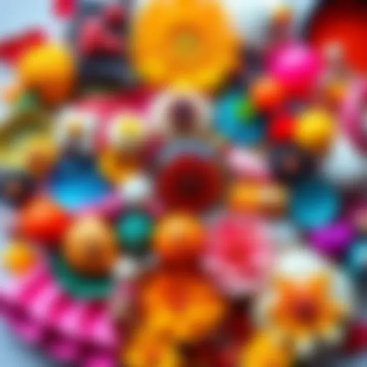 A colorful collage of various beautiful objects, inviting people to select their favorites.