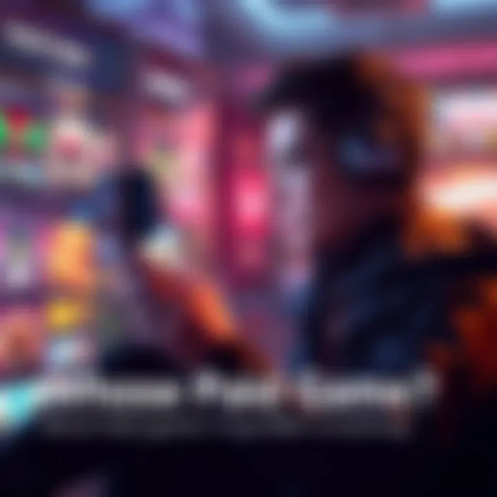 A person browsing a list of paid games on a gaming platform, contemplating their next purchase after finishing free games.