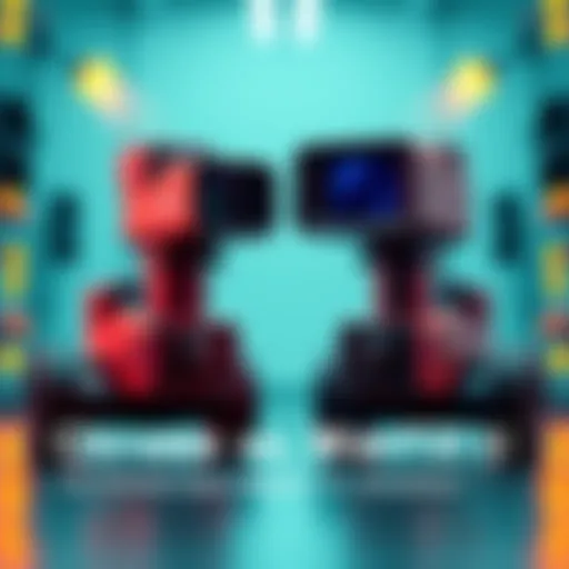 Side-by-side view of Chroma and Wan(t2i) models showcasing their unique features and capabilities in a tech setting.