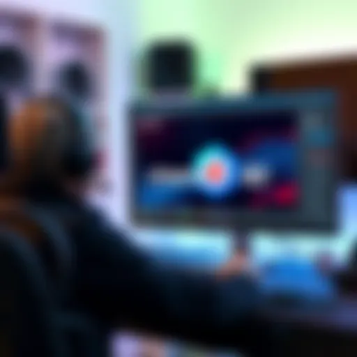 A person troubleshooting errors in Cinema 4D software on a computer screen with 3D models