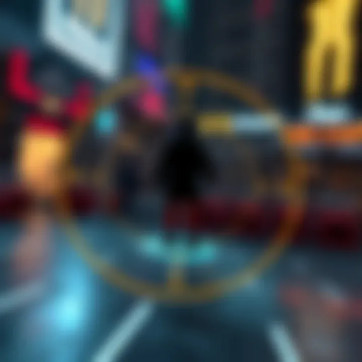 A graphical representation of a character using circlecast to determine fleeing direction, with arrows indicating movement paths and vector lines for calculations.