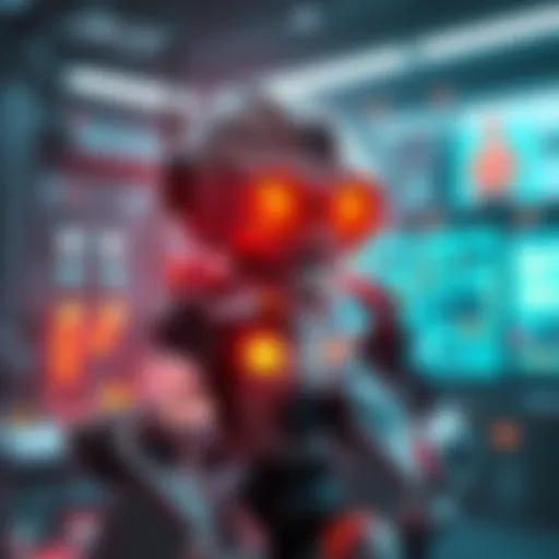 A Clankerbot working autonomously in a tech environment, showcasing its advanced functionality and design.