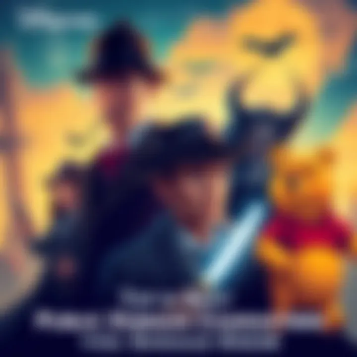 Illustration featuring iconic public domain characters like Sherlock Holmes, Count Dracula, and Winnie-the-Pooh