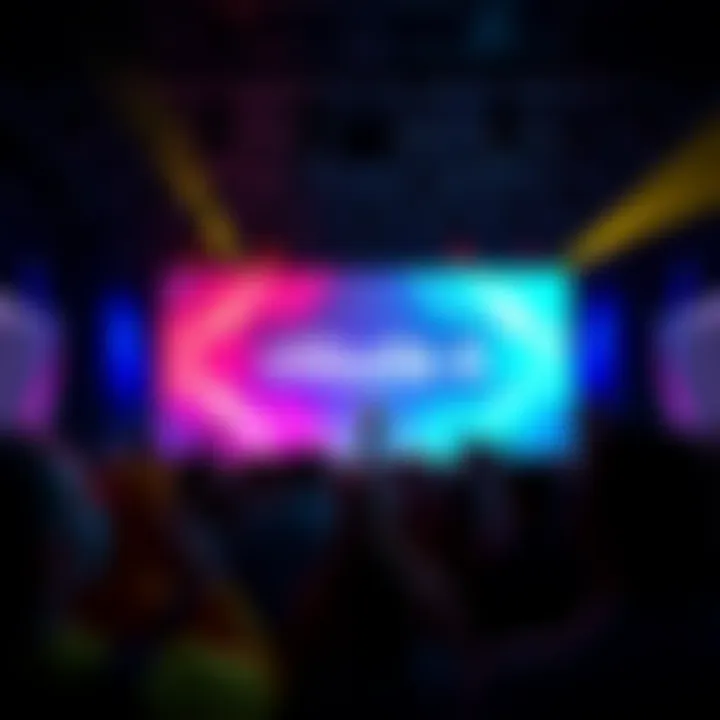 Scene from the launch event showing a large screen displaying Claude 4 logo with excited crowd in attendance