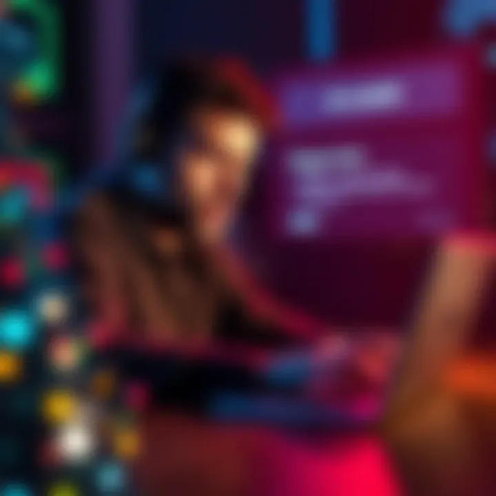 A person looking frustrated while using a laptop, with a screen showing limitations on AI usage.