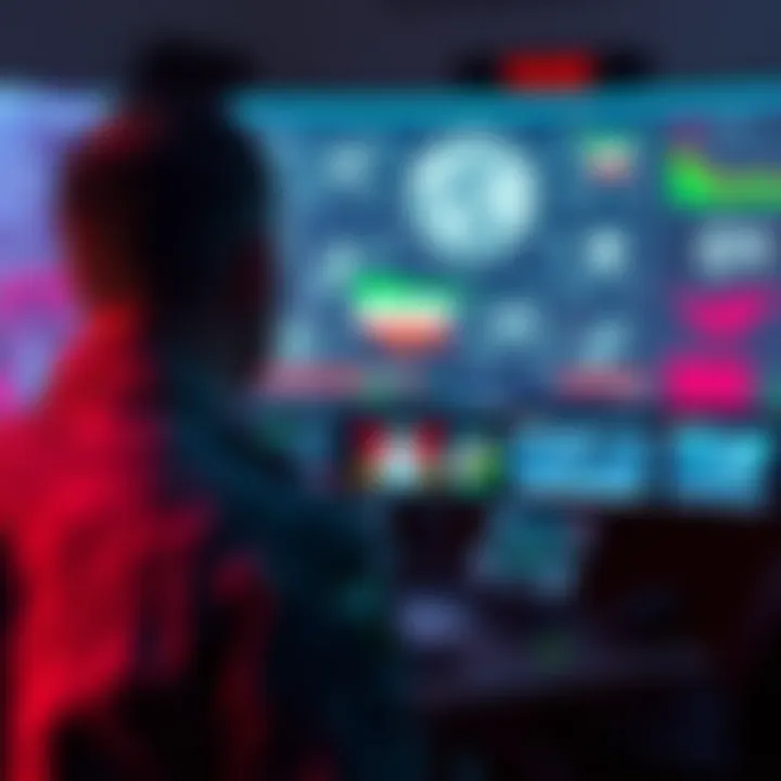 A military officer monitors a digital interface displaying Claude AI systems in a command center, reflecting the Pentagon's deployment in Iran.