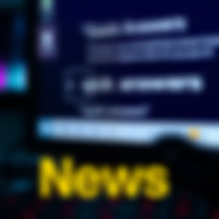 A close-up of a computer screen showing the 'quick answer' button pressed on an AI interface, with text responses appearing.